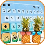 holiday pineapples keyboard ba android application logo